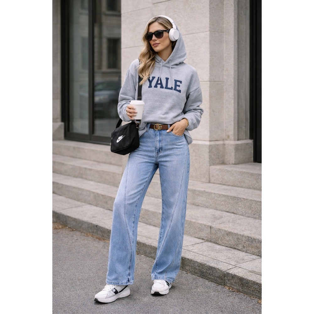 Commense Vintage Wash High Waist Straight Leg Jeans Size S